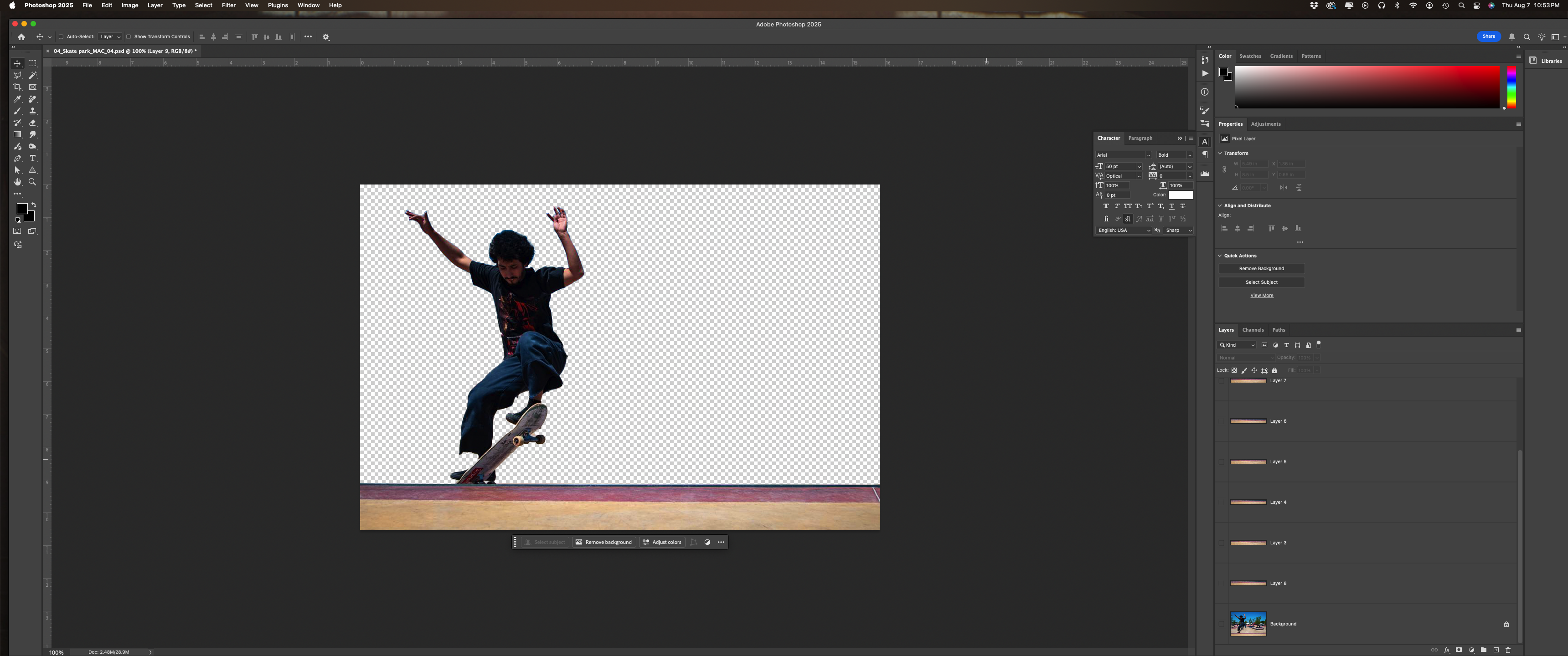 Cut the Skater out in Photoshop